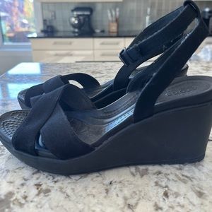 Crocs Ankle Strap Wedge Sandals